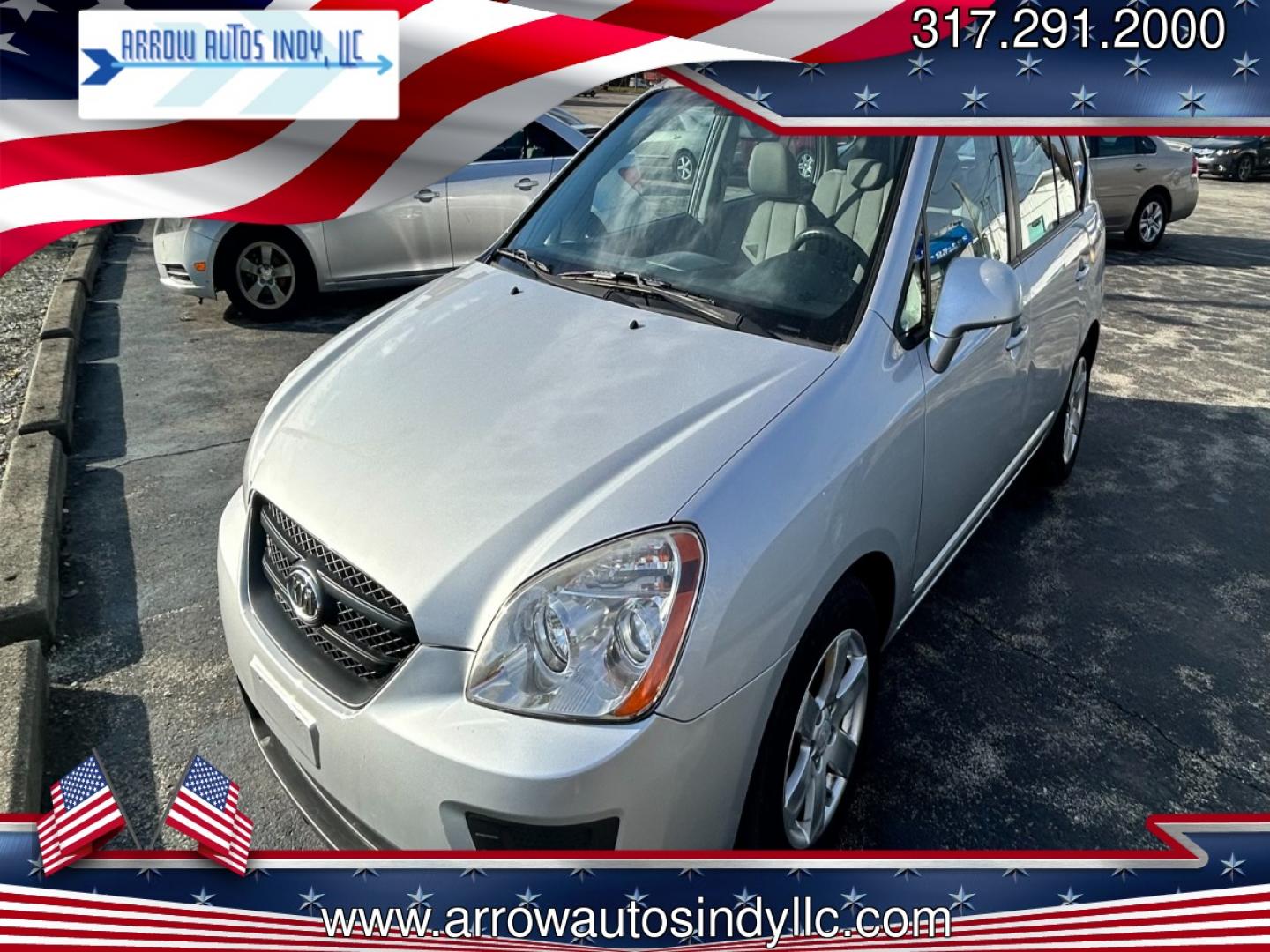 2007 Silver /GRAY Kia Rondo (KNAFG526877) , located at 2710A Westlane Rd., Indianapolis, IN, 46268, (317) 291-2000, 39.885670, -86.208160 - Photo#0